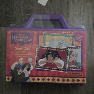 Vintage Disney Hunchback of Notre Dame Sand Art Set with Purple Handle